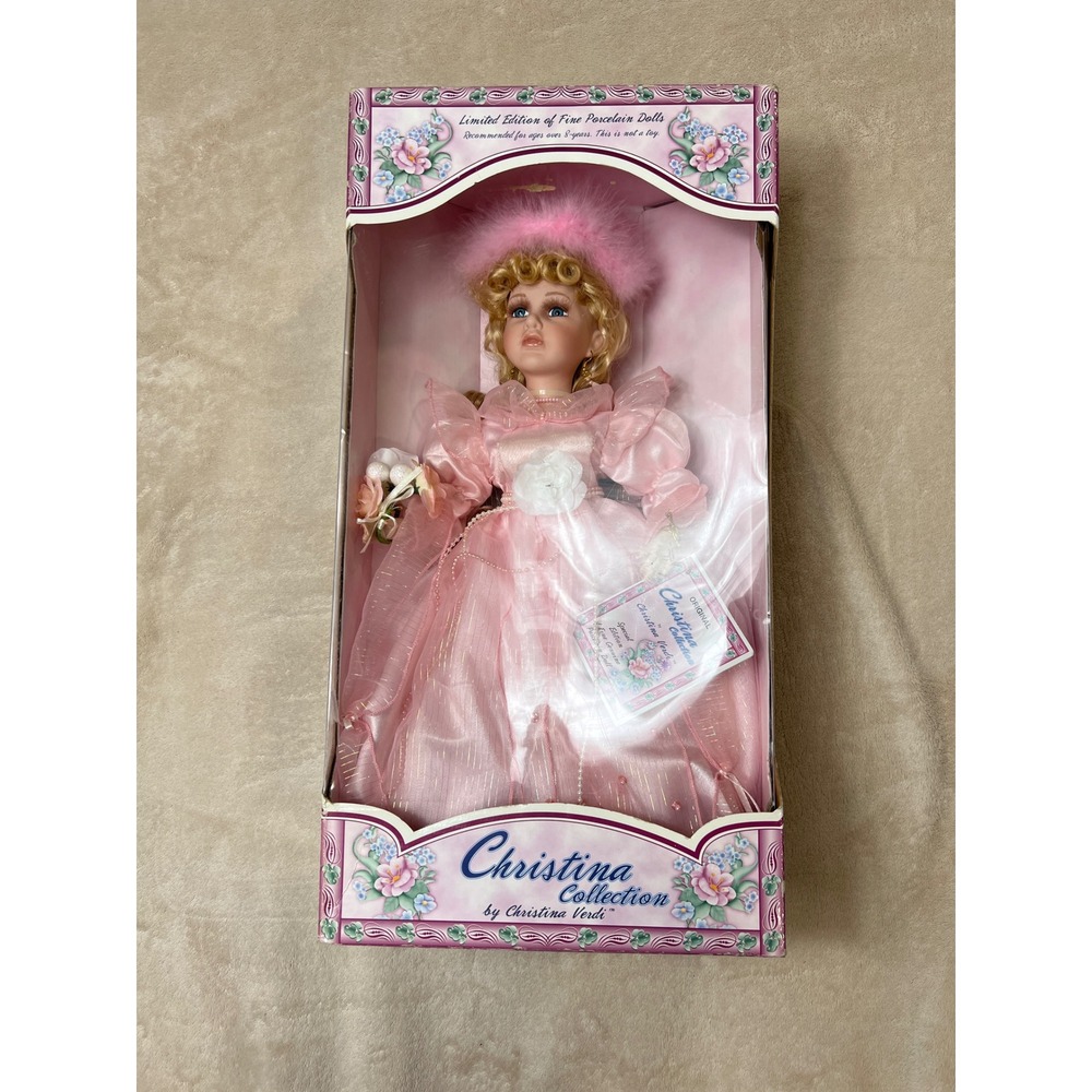 Christina Verdi Porcelain Doll 2004 Limited Edition Pink New In Box Vintage